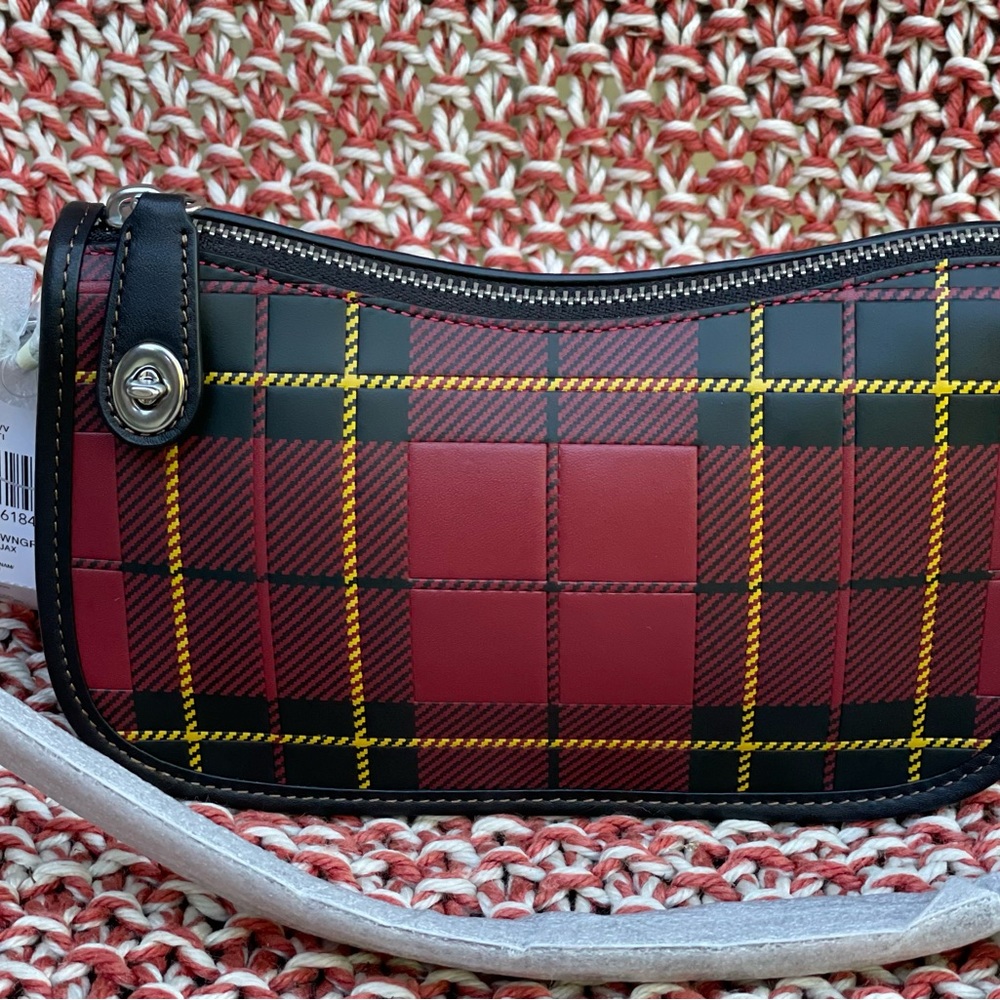Coach Swinger 20 With Plaid Print